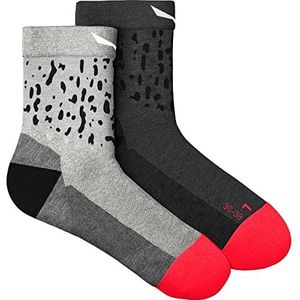 Salewa - MTN TRN Sal AM QRT Sock - Wandelsokken - Grijs - 50% Polyamide, 47% Wol, 3% Elastaan