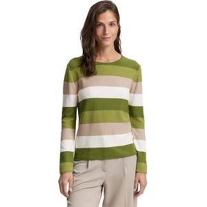 Tom Tailor - Regular Fit - Gebreide Pullover - Gestreept - Katoen en Viscosemix