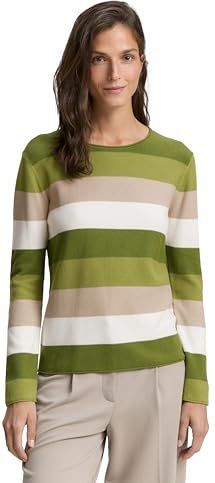 Tom Tailor - Regular Fit - Gebreide Pullover - Gestreept - Katoen en Viscosemix