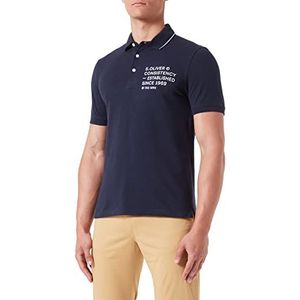 s.Oliver Poloshirt voor heren, korte mouwen, blauw, maat XL, blauw, XL