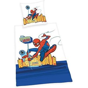 Herding Spiderman beddengoedset, kussensloop 80 x 80 cm, dekbedovertrek 135 x 200 cm, met knoopsluiting, katoen