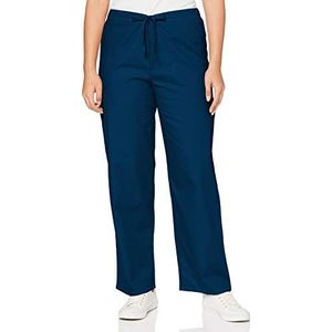 Adar Universele uniseks Scrubs - Scrubbroek met taps toelopende pijpen met trekkoord - 504 - Caribbean Blue - XXS