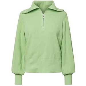 YAS Yasdeli Ls Zip Knit S. Noos pullover voor dames, groen (summer green), XS