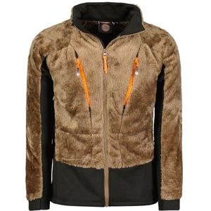 Geographical Norway Uliste Heren Dikke Fleece Warme Ritssluiting - Sweatjack Winter Warm Heren Zacht - Sweatshirt met Lange Mouwen - Ideaal Herfst Winter (Taupe L), Taupe, L/Tall