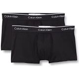 Calvin Klein Heren 2 Pack Trunks - moderne katoenen Trunks, Zwart (zwart/zwart), M