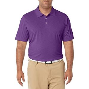 Amazon Essentials Regular-fit sneldrogend golfpoloshirt voor heren (verkrijgbaar in groot en lang), paars gemêleerd, klein