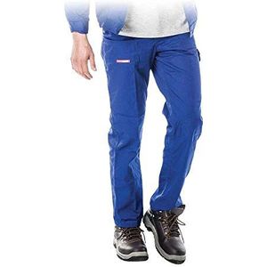 REIS SPM Master Beschermende Werkbroek - Duurzame Polyester/Katoen Mix, Verstelbare Taille, met Zijzakken, Kleur: Blauw, Maat: 52