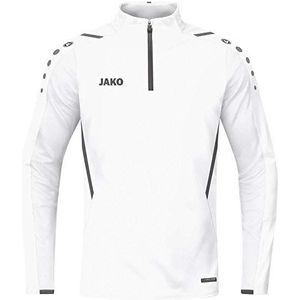 JAKO - Ziptop-Uitdaging, Uniseks-Volwassene, Wit/Antra Licht, XXL