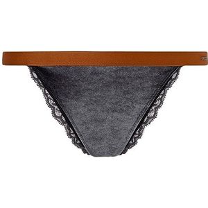Pepe Jeans Dames fluwelen bikini stijl ondergoed, Zwart (zwart), M