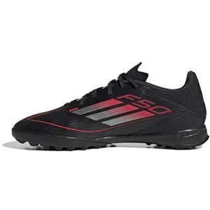 adidas Uniseks-Volwassen F50 LEAGUE Football boots Turf, Core Black/Iron Metallic/Lucid Red, 42 EU