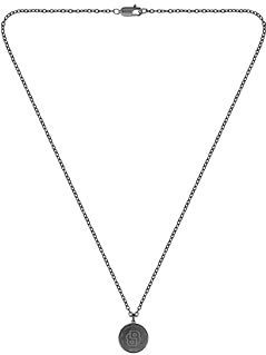 BOSS - DOUBLE B MUNT Collectie - Ketting - Zwart - Roestvrij Staal met Munt Charm