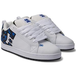 DC Shoes Heren Court Graffik sneakers, wit/grijs/blauw, 42,5 EU, Wit Grijs Blauw, 42.5 EU