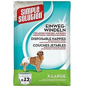 Simple Solution Wegwerp hondenluiers voor vrouwelijke honden | Super absorberende lekvrije | 12 stuks