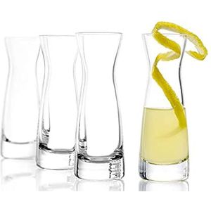 Topkapi Tiki Yuna Shotglazen, borrelglaasjes 5 cl voor geflambeerde dranken, tequila, wodka, rum, jenever, raki, sambuca, ouzo uit de Tiki Bar serie, 4 stuks (4 Tiki Shot-glazen Yuna)