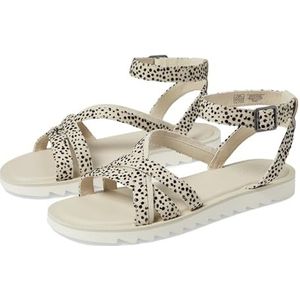 TOMS Rory platte sandaal voor dames, mist gevlokt mini cheetah/suède, 7 UK, Mist gevlokt Mini Cheetah Suede, 40 EU