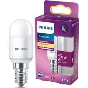 Philips LED-koelkastlamp - Warmwit licht - E14 - 25 W - Mat - Energiezuinige LED-verlichting - Lange levensduur