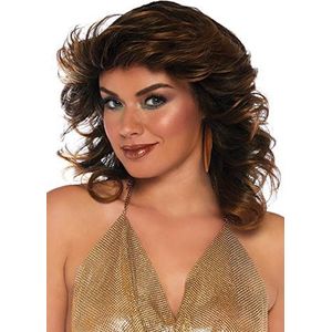 LEG AVENUE Damen Farrah Feathered Wig Panamahut, Braun (Brown), Herstellergröße One SizeUk 6-12