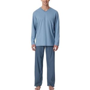 Schiesser - Comfort Essentials - Pyjama - Blauwgrijs - Katoen