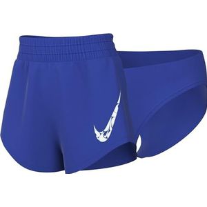 Nike Dames Shorts W Nk One Swsh Hbr Df Mrbrshrt, Hyper Royal/White, FN2601-405, XS