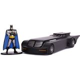 Jada Toys Animated Series Batmobil, hooggedetailleerd 1:32 modelauto incl. Batman figuur, deuren kunnen worden geopend, met vrijloop, zwart