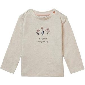 Noppies Baby Valentine T-shirt met lange mouwen voor babymeisjes, Ras1202 Oatmeal - P611, 86 cm