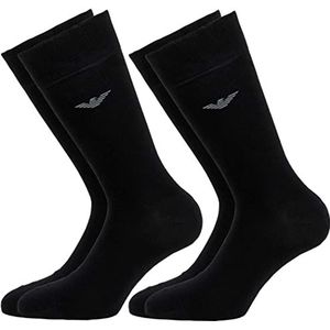 Emporio Armani Herensokken, dubbelpak, zwart, One size