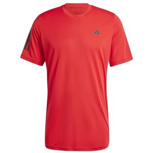 adidas Heren Club 3-Stripes Tennis Tee, better scarlet, XS