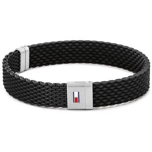 Tommy Hilfiger Herenarmband CASUAL roestvrij staal, silicone 32013046, Eén maat, Roestvrij staal