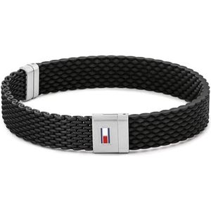 Tommy Hilfiger Herenarmband CASUAL roestvrij staal, silicone 32013046, Eén maat, Roestvrij staal