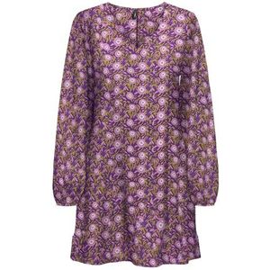 ONLY Dames Onlnova Life Vis L/S Lucca Jurk, Amarant Paars, M, Amarant Paars, M