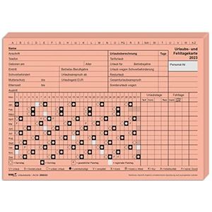 RNK 2900/23-10 - vakantie- en mislukkaart 2023, met grafische weergave, DIN A5 dwars, indexkarton, 10 stuks