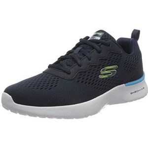 Skechers Synergy Loving Life sneakers voor dames, marineblauw ontworpen mesh met PU-limoenrand, 39 EU
