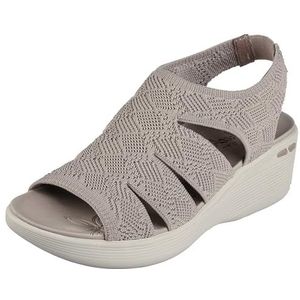 Skechers Pier-lite-Memory Maker Damessandaal met sleehak, Taupe, 40 EU
