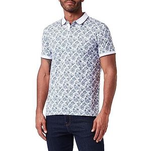 Teddy Smith - Pasy 2 MC - Heren Poloshirt - Casual - Dark Navy, wit/bloemenpatroon, XXL