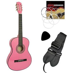 TIGER Jasmin klassieke gitaar voor beginners - roze - 4/4