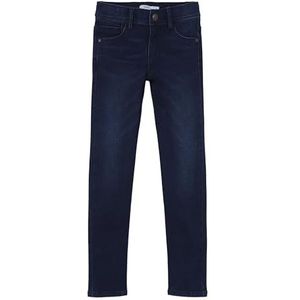 NAME IT Nkfpolly Dnmtax Pant Noos broek voor meisjes, donkerblauw (dark blue denim), 146 cm