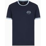 Armani Exchangevoor mannen. XM000536AF10334UB101 Navy t-shirt met korte mouwen (S), Casual, Katoen, Marineblauw