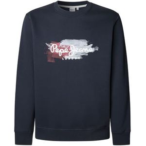 Pepe Jeans - TREY CREW - Sweatshirt - Blauw - Ronde Hals - Katoen/Polymix