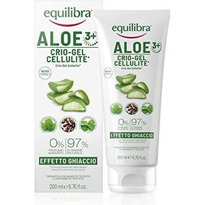 equilibra lichaam, aloë crio-gel cellulitis, frisse gel op basis van aloë vera en aloë 3+, bevordert de perifere doorbloeding, contrast, vochtretentie, cellulitis en sinaasappelhuid, 200 ml