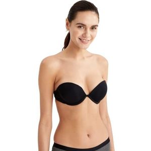 DeFacto Bralette kant voor dames, beha, zacht en ademend, beha, zwart, 80/A, zwart, 80A