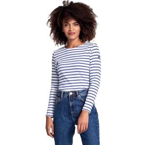 Armor Lux 04277, gestreept T-shirt met lange mouwen voor dames, Wit (Dw5 Wit/Ster), Size 0