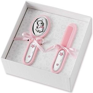 Disney Baby voor peuters - cadeauset met haarborstel en kam onmisbaar onder de accessoires voor pasgeborenen met Winnie de Poeh Finish in zilver
