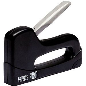Rapid 23781300 Handtacker Hobby, Nietpistool voor Hout en Stof, Licht en Compact, incl. 180 Nieten Type 53, 6mm,Zwart