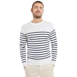 Armor Lux, Heren trui marine ""Goulenez"", Milk/schip 6rl, 3XL