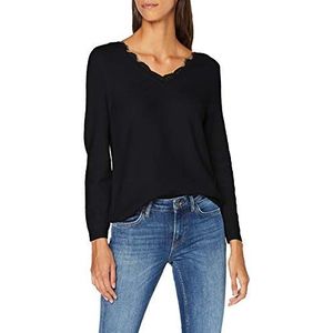 ONLY Dames Onljulie L/S Lace V-hals Pull KNT Noos Pullover, Black 1, S