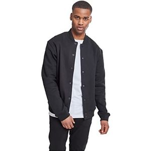 Urban Classics - College Jas - Zwart - Heren - 2tone - Hoogwaardig Materiaal