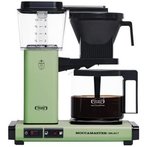 Moccamaster KBG Select, koffiezetapparaat met glazen kan, filterkoffiezetapparaat, pastelgroen, 1,25 l