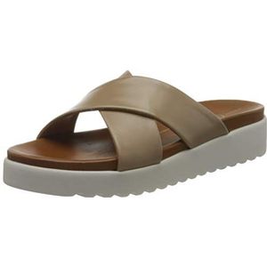 Buffalo Javia Platte damessandalen, taupe, 40 EU