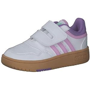 adidas Hoops uniseks sneakers voor kinderen en jongens, Wit Ftwr White Bliss Lilac Violet Fusion Add, 20 EU