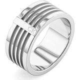 Calvin Klein Heren CIRCUIT Collectie Ring Roestvrij staal - 35000317F, Metaal, Geen edelsteen